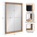 Rectangle Mirror Rustic Brown White 24x36 2