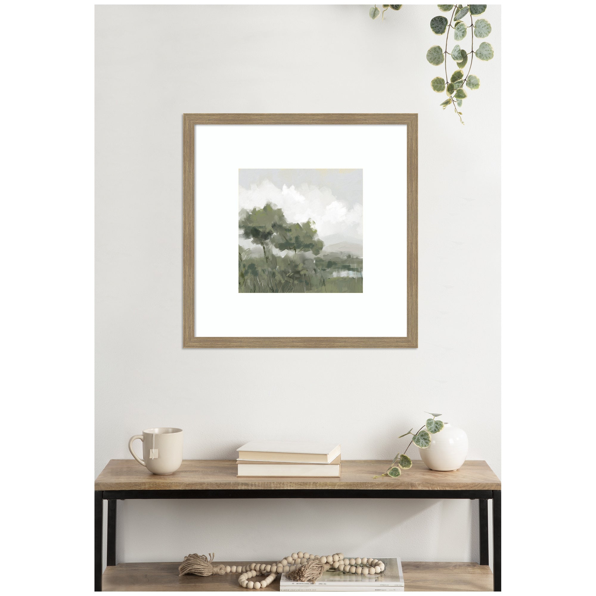 Shades of Olive No. 1 by Mary Sparrow Framed Wall Art Print