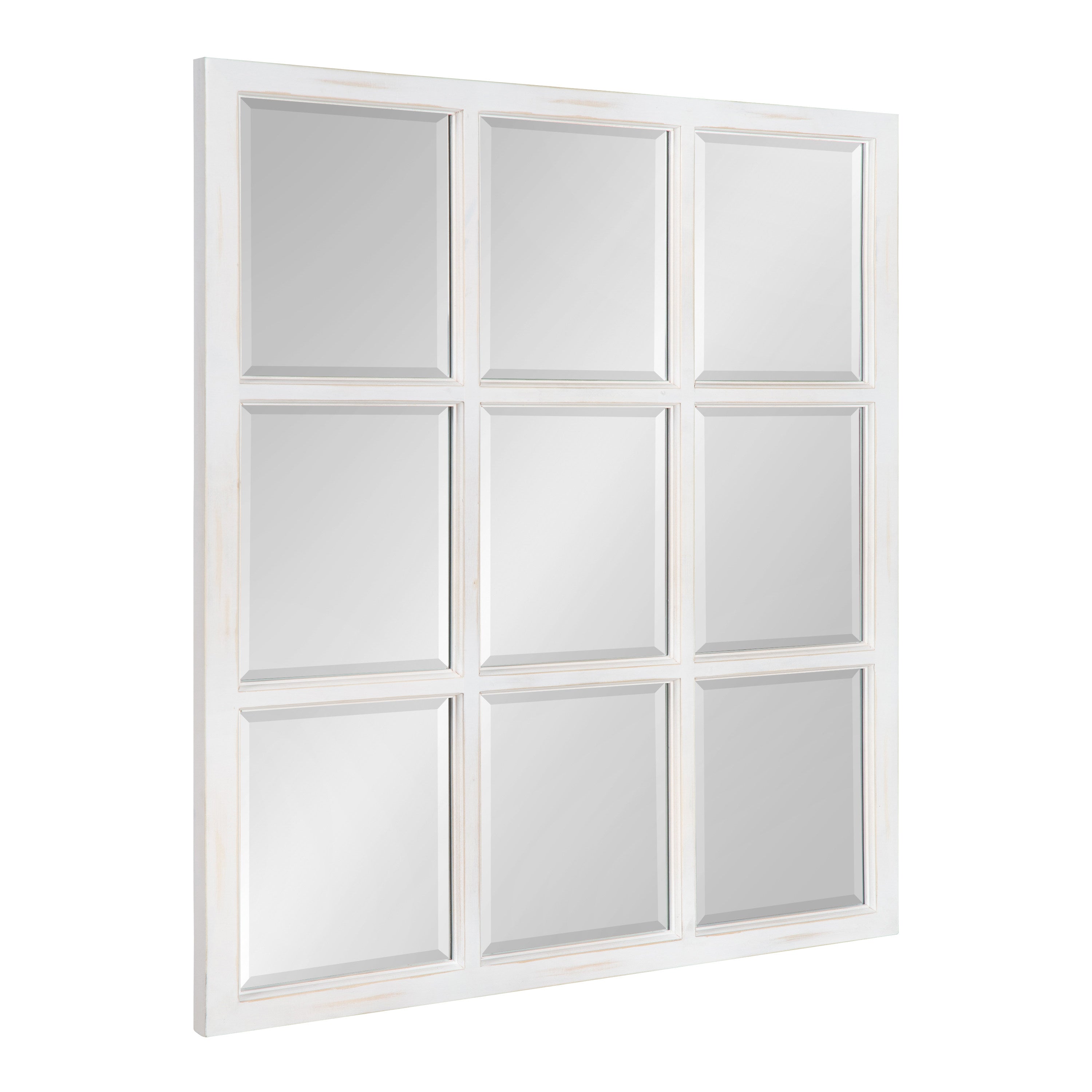 Windowpane Mirror White 26x32 2