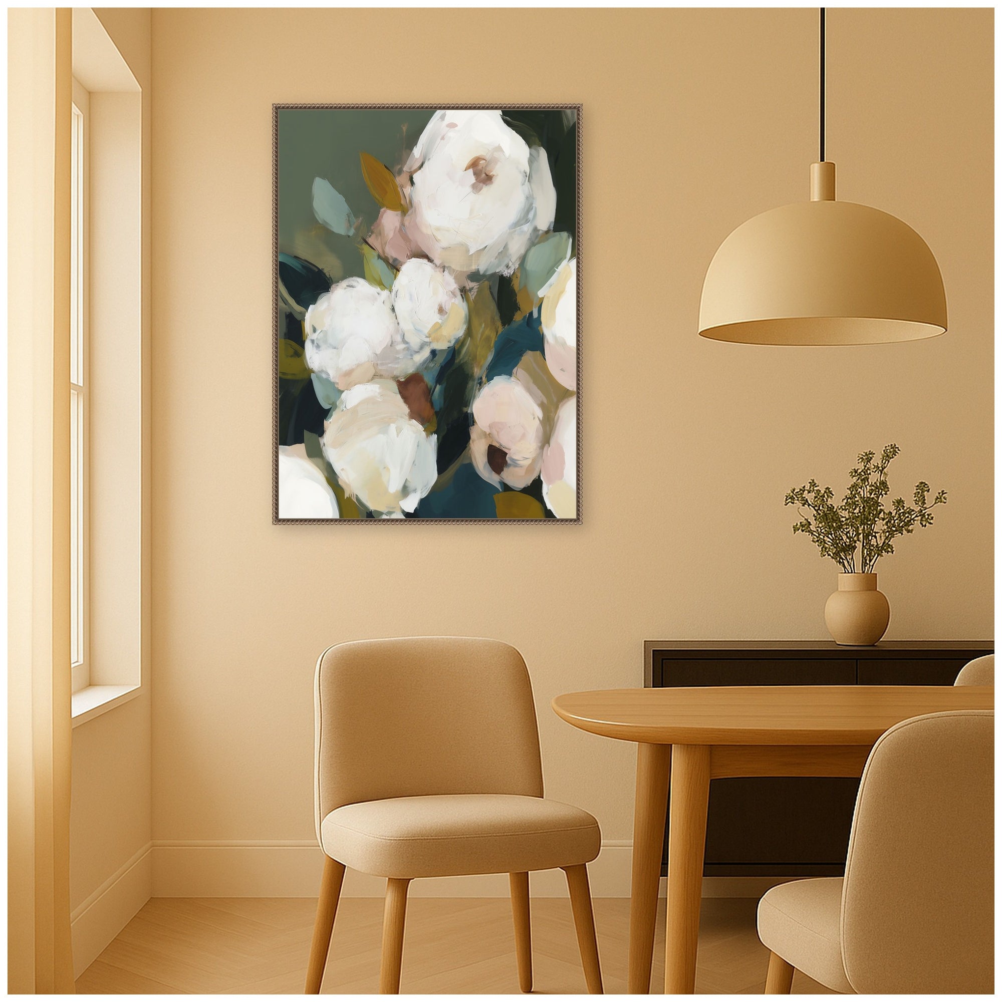 Framed Canvas 28x38 Sylvie Beaded Dark Gold 6