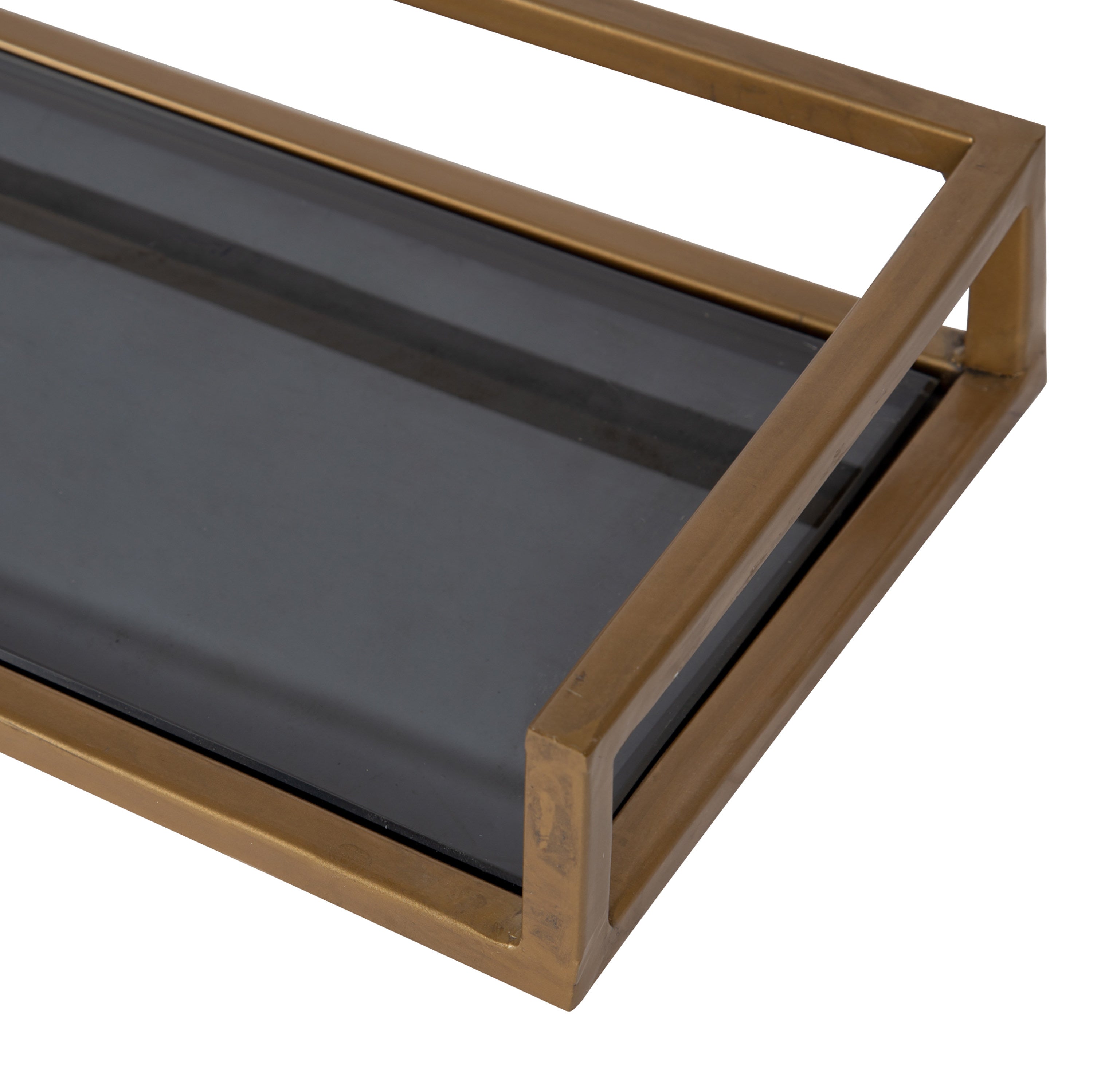 Floating Shelf 24x8x3 Gold Black 5