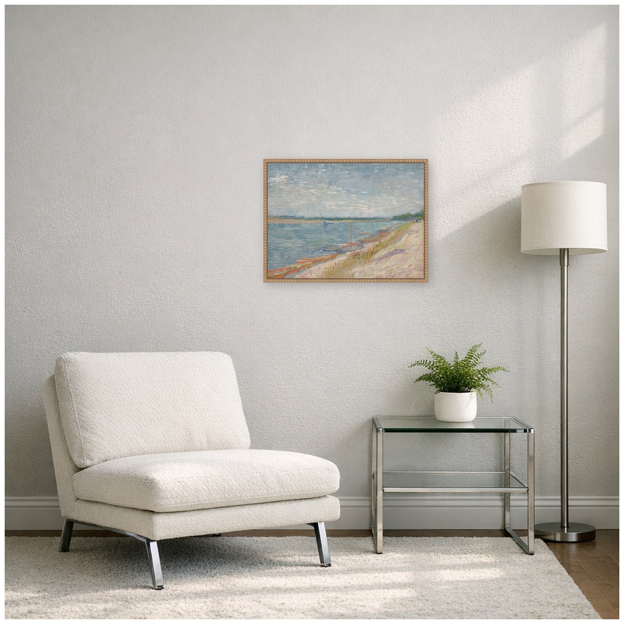 Framed Canvas Sylvie Beaded Rustic Natural 24x18 5
