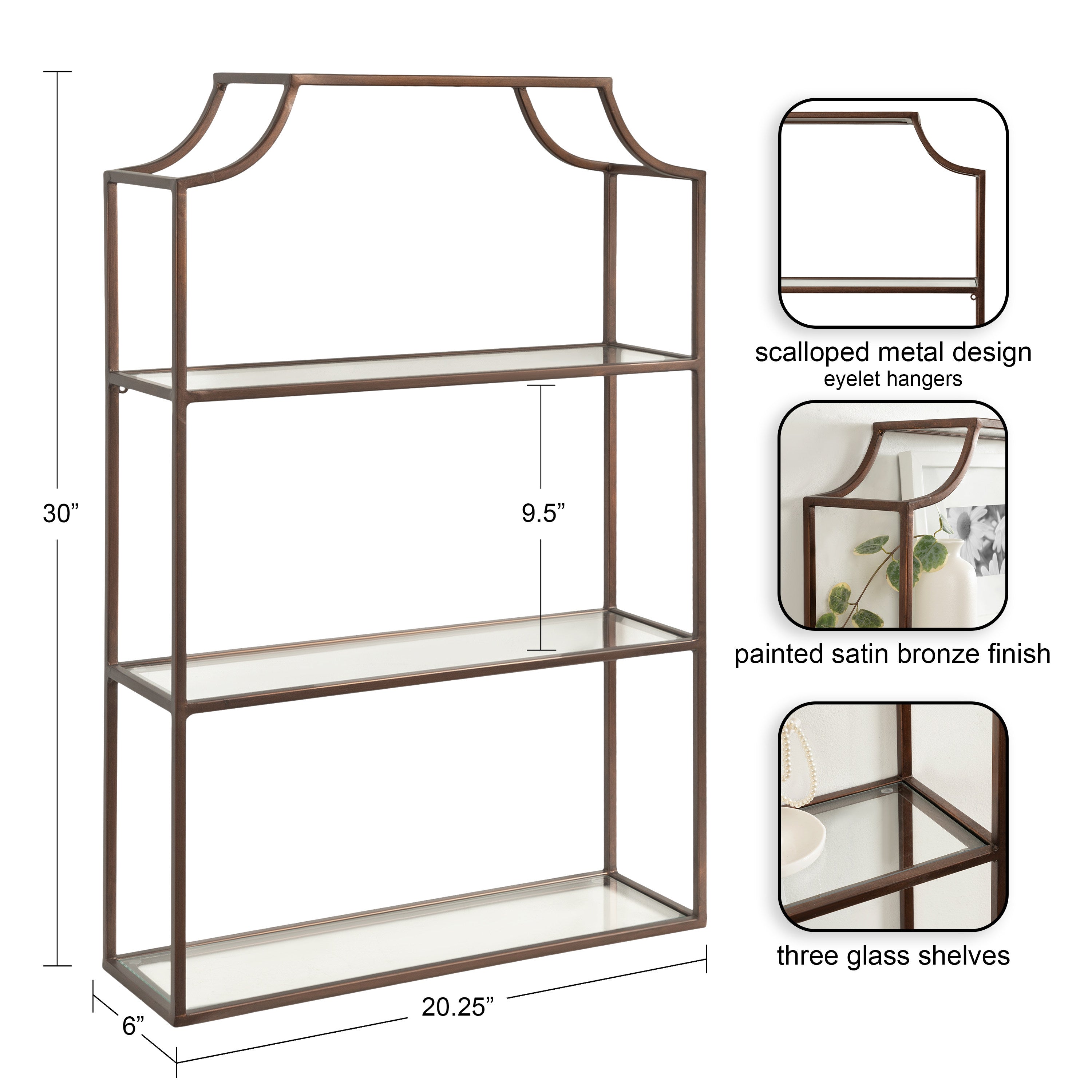 Accent Shelf Bronze 21x30 2