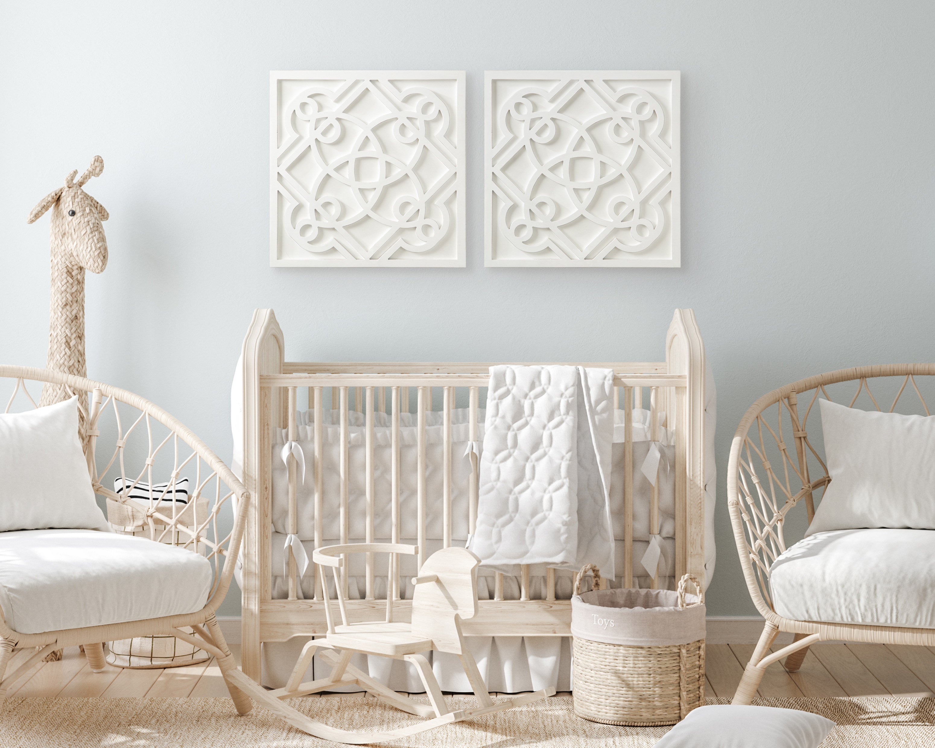 Plaque White 24x24 7