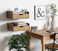 Floating Side Table Rustic Brown 18x12x7 8