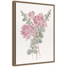 Sylvie Soft Pinkheart Florals and Eucalyptus Framed Canvas by Patricia Shaw