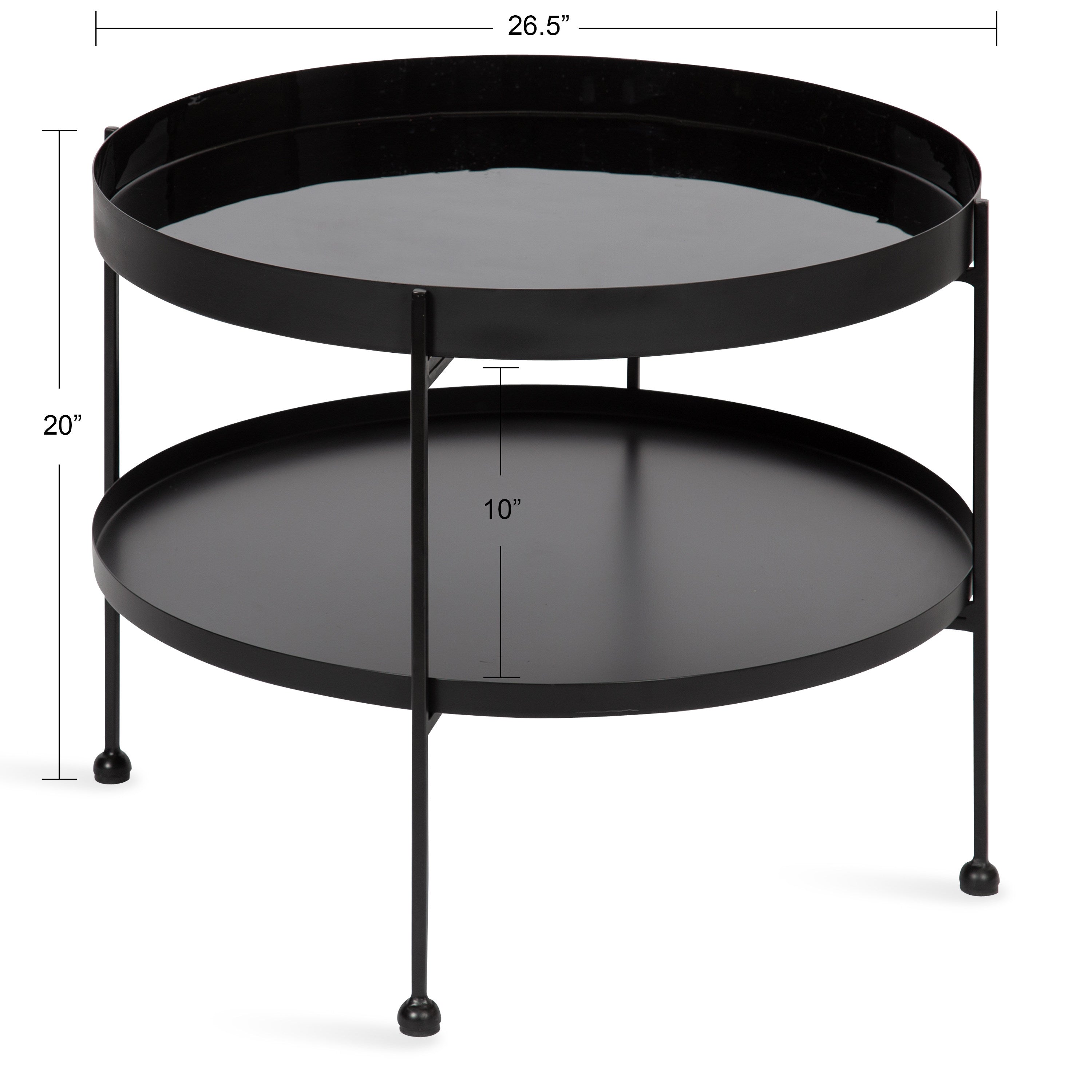Coffee Table 26" Diameter Black 2