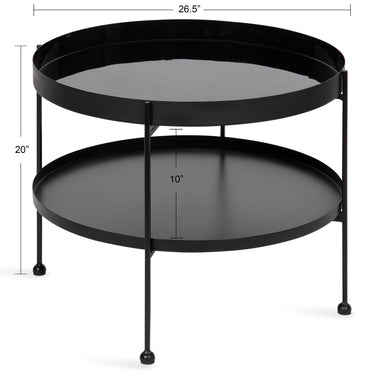 Coffee Table 26" Diameter Black 2