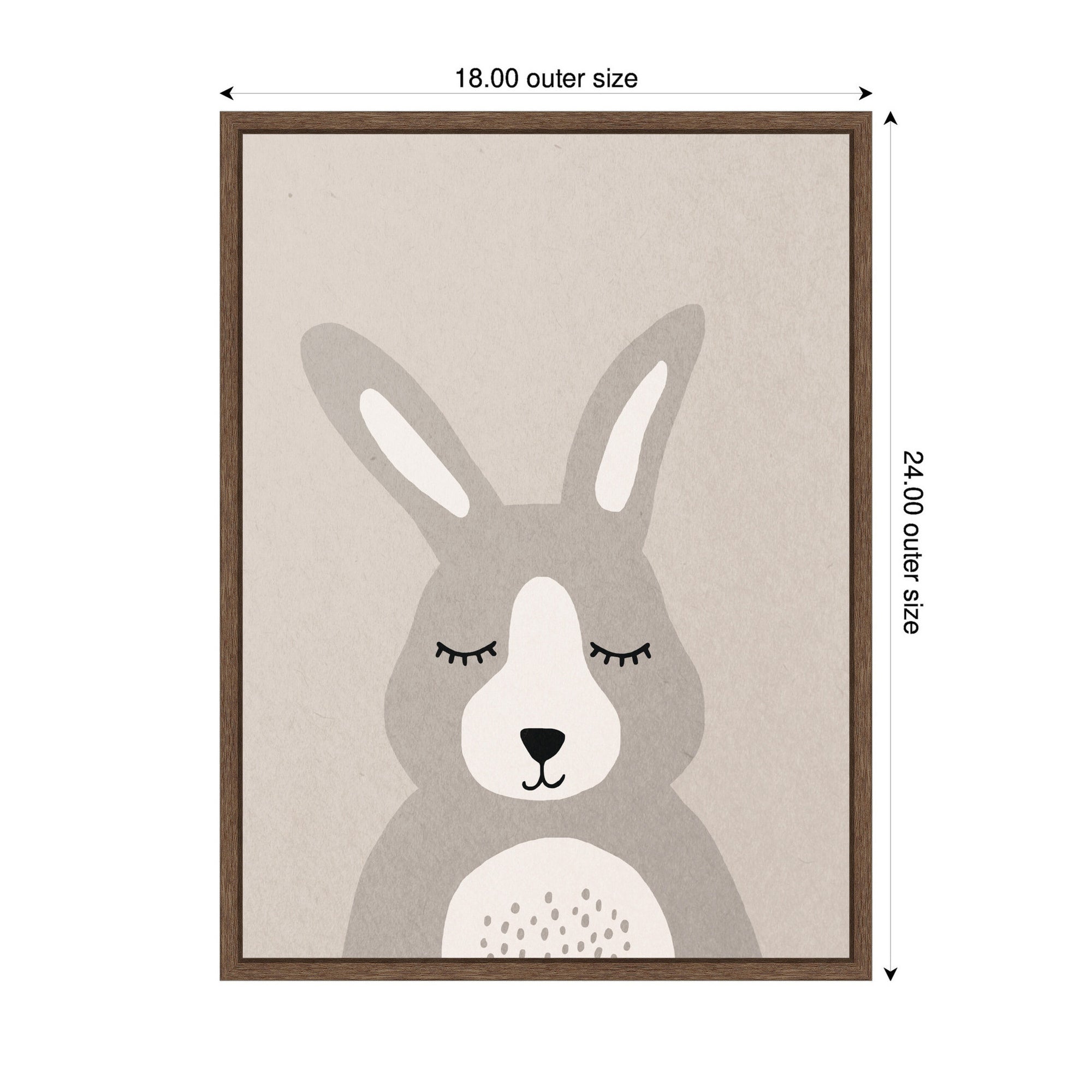 Bunny by July Art Prints Framed Canvas Wall Art Print