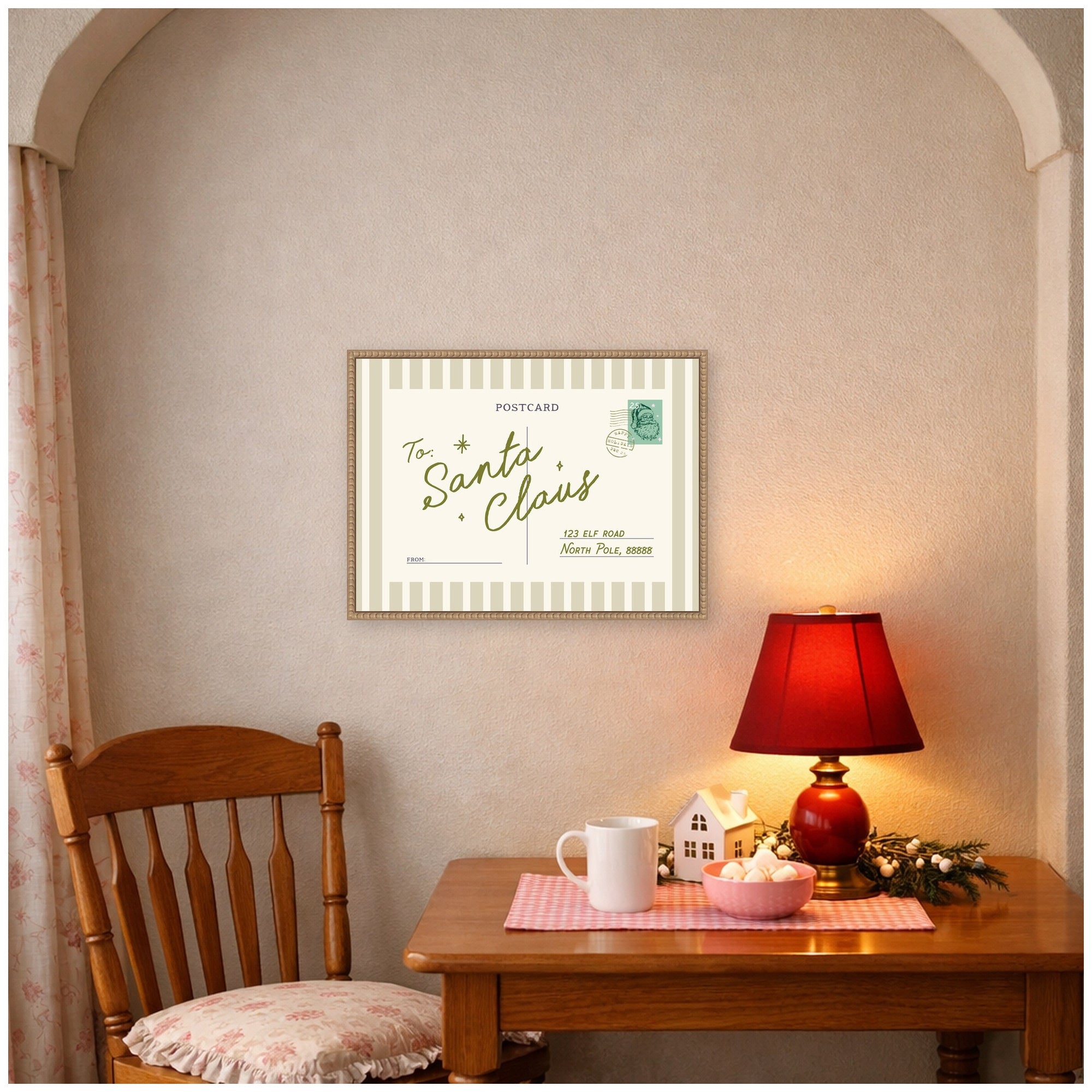 Framed Canvas Sylvie Beaded Rustic Natural 24x18 5