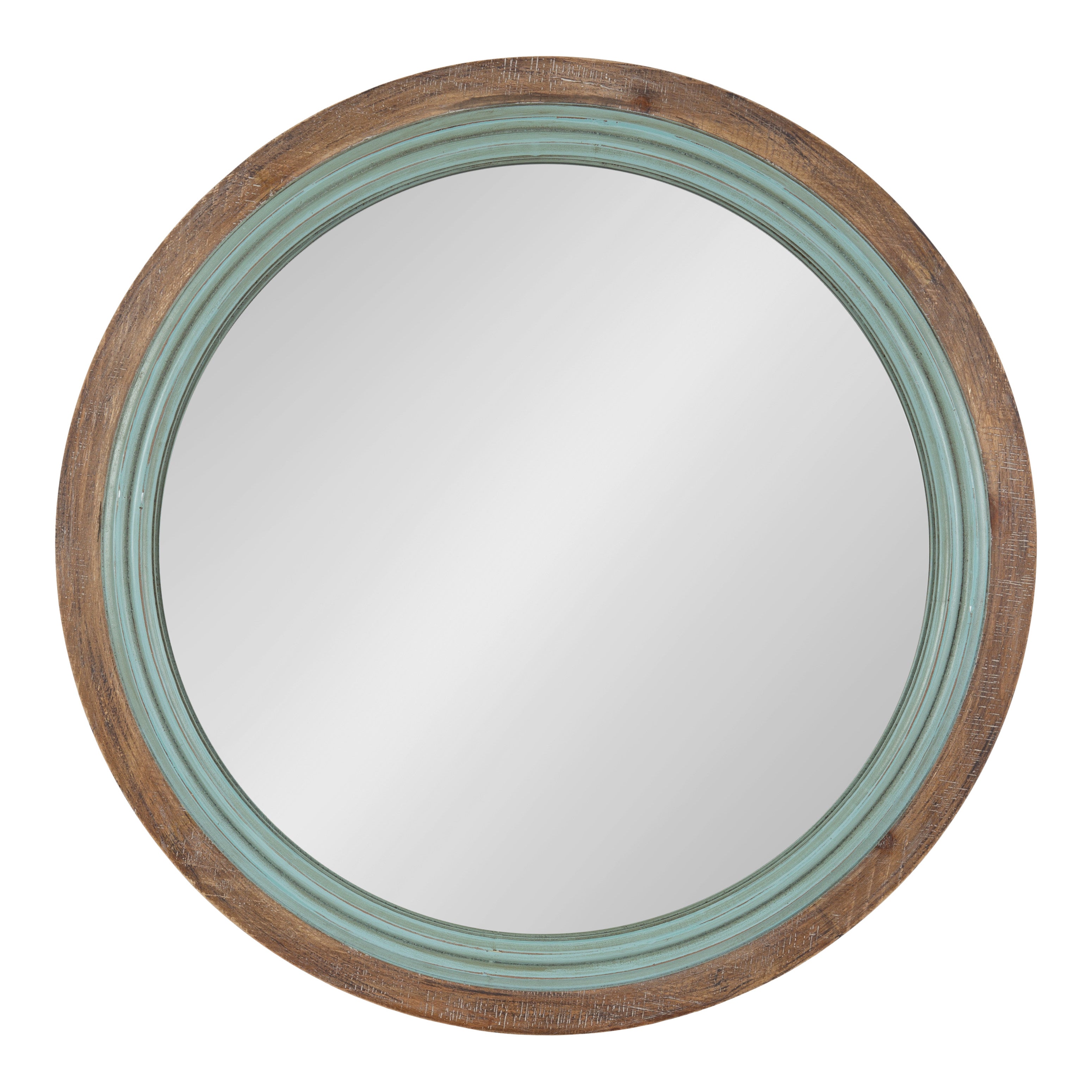 Round Mirror Blue 26" Diameter 5