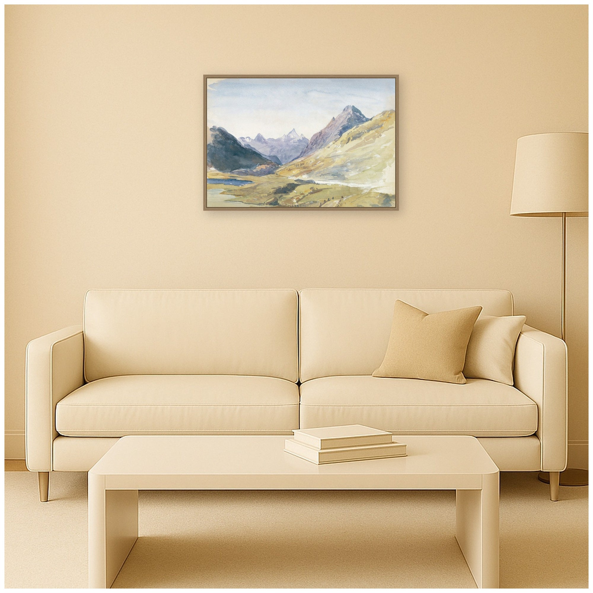 Framed Canvas 33x23 Sylvie Dark Gold 6
