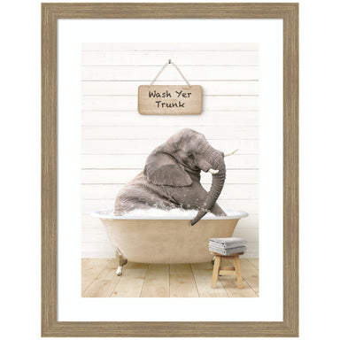 Framed Art Woodgrain Stripe Mocha 20x26 1