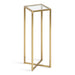 Side Table Clear Gold 7x7x21 1