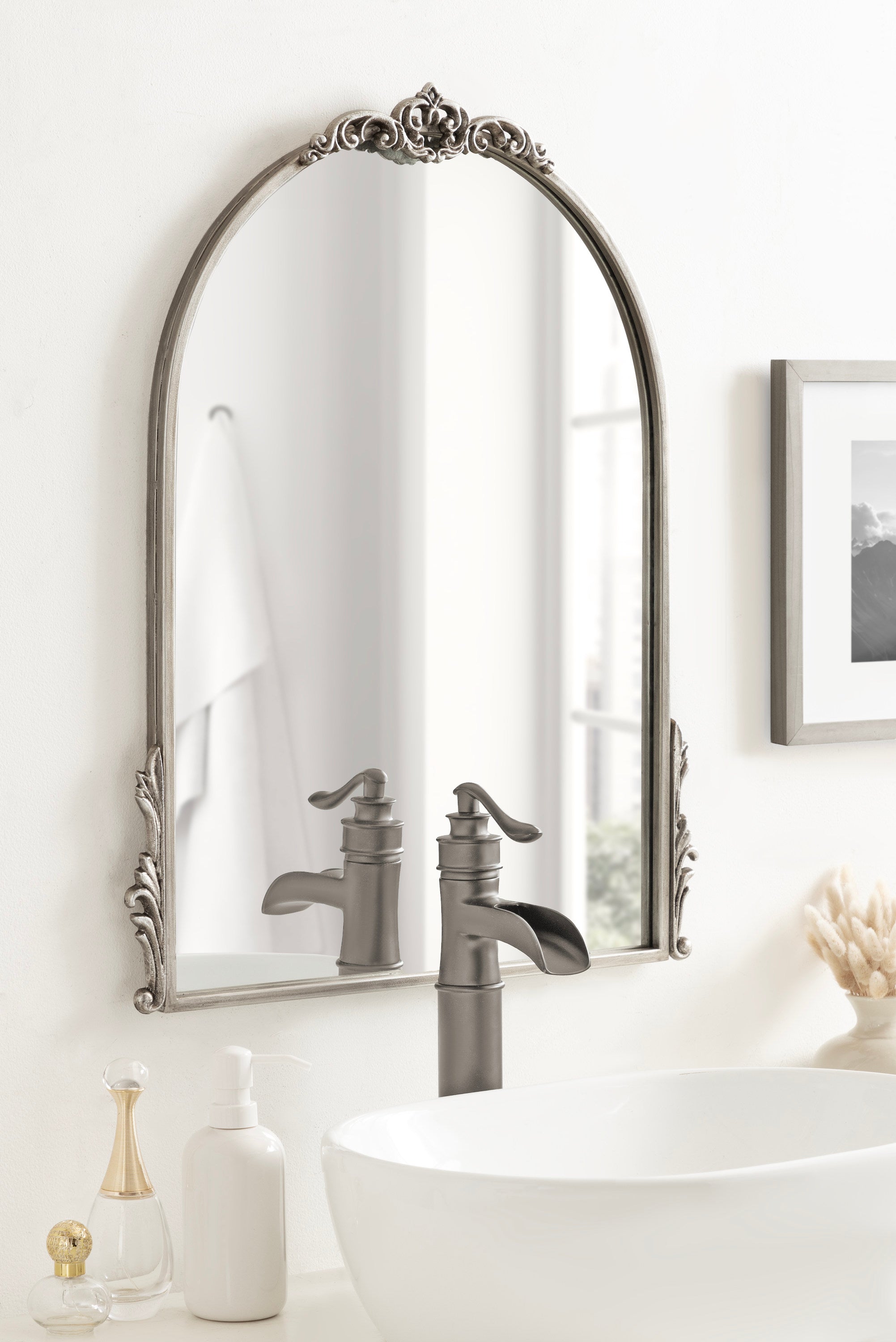 Arch Mirror Silver 21x26 6