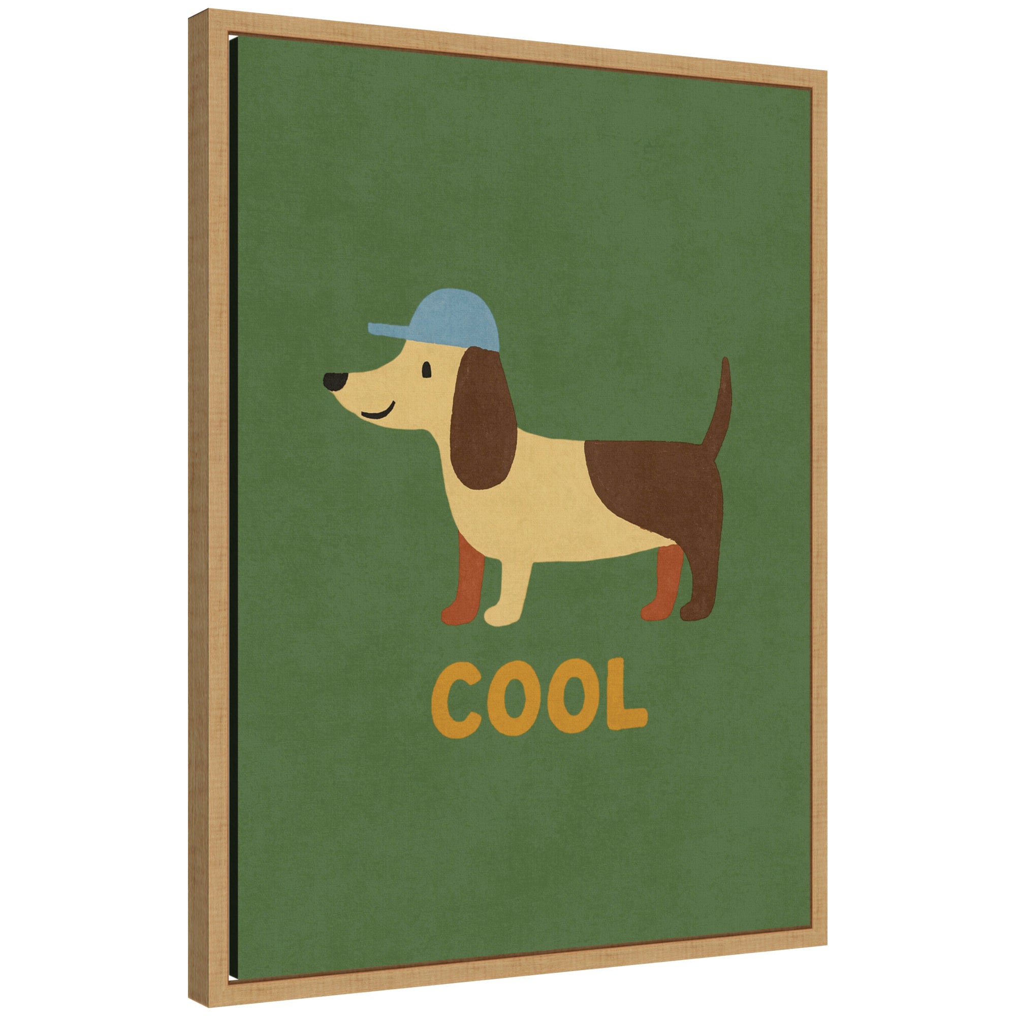 Cool Dog by Laura Moss Framed Canvas Wall Art Print