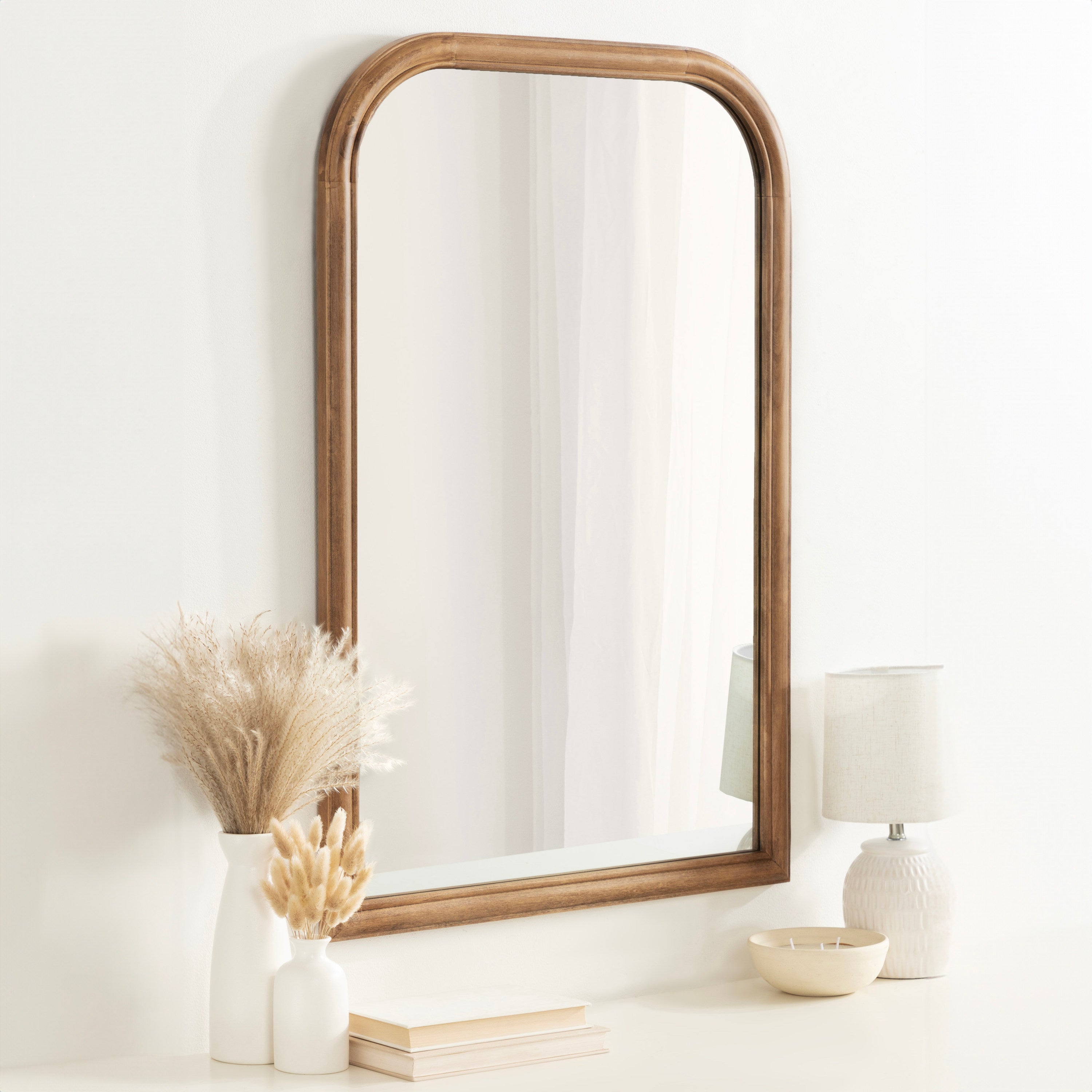 Arch Mirror Rustic Brown 24x36 6