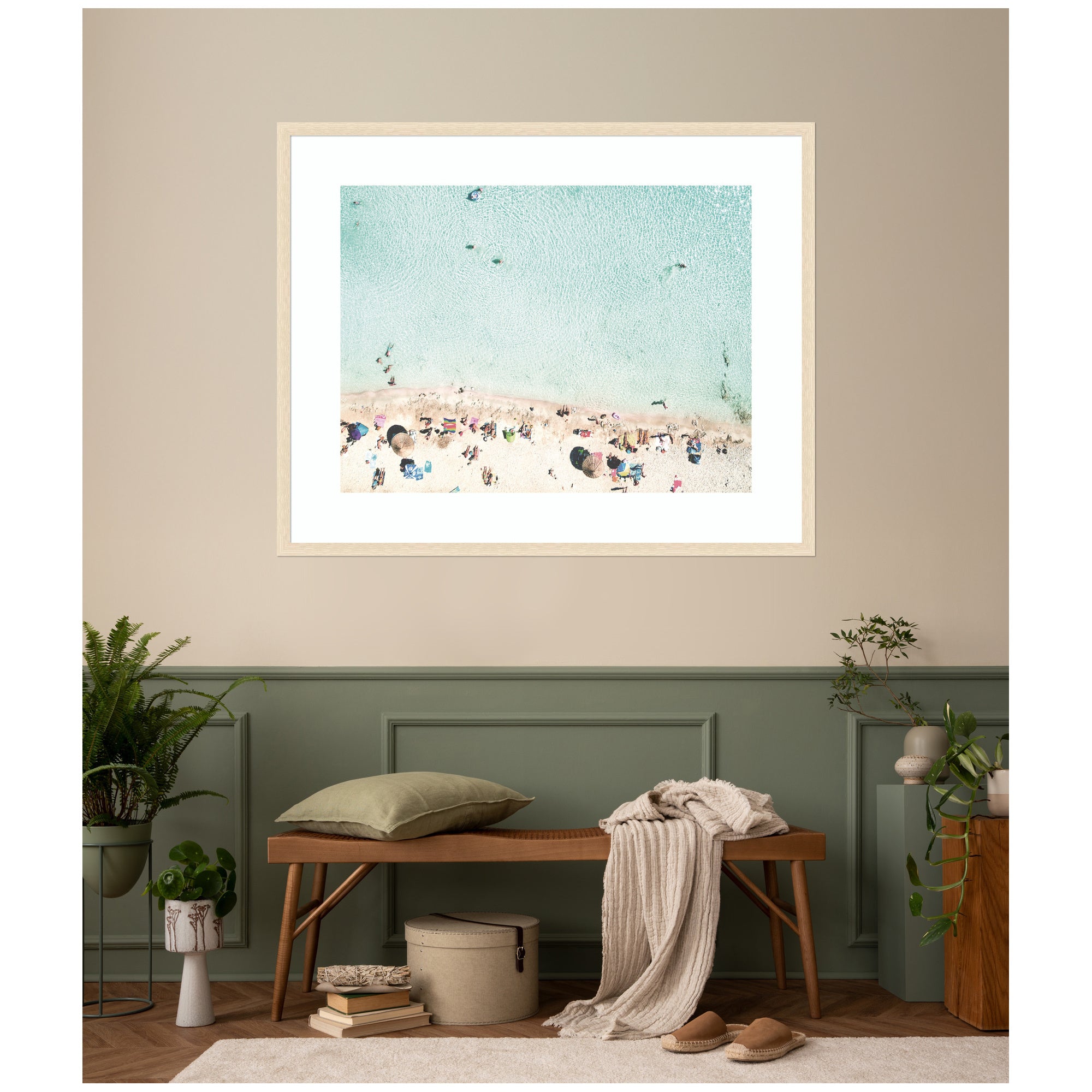 Turquoise Beach from Above No. 2 by Amy Peterson Framed Wall Art Print