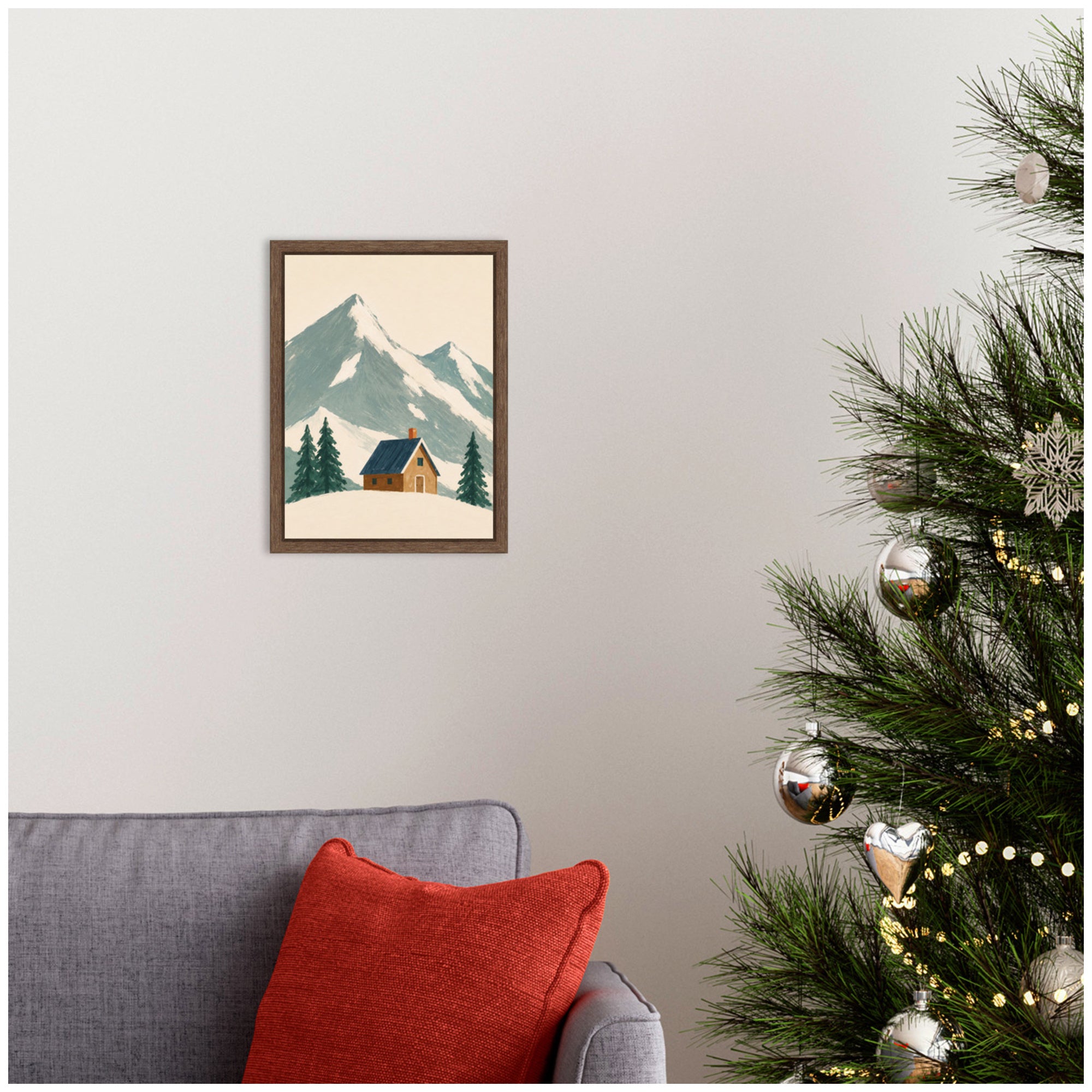 Framed Canvas Sylvie Walnut 10x13 5