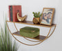 Accent Shelf Walnut Brown Gold 26x11 8