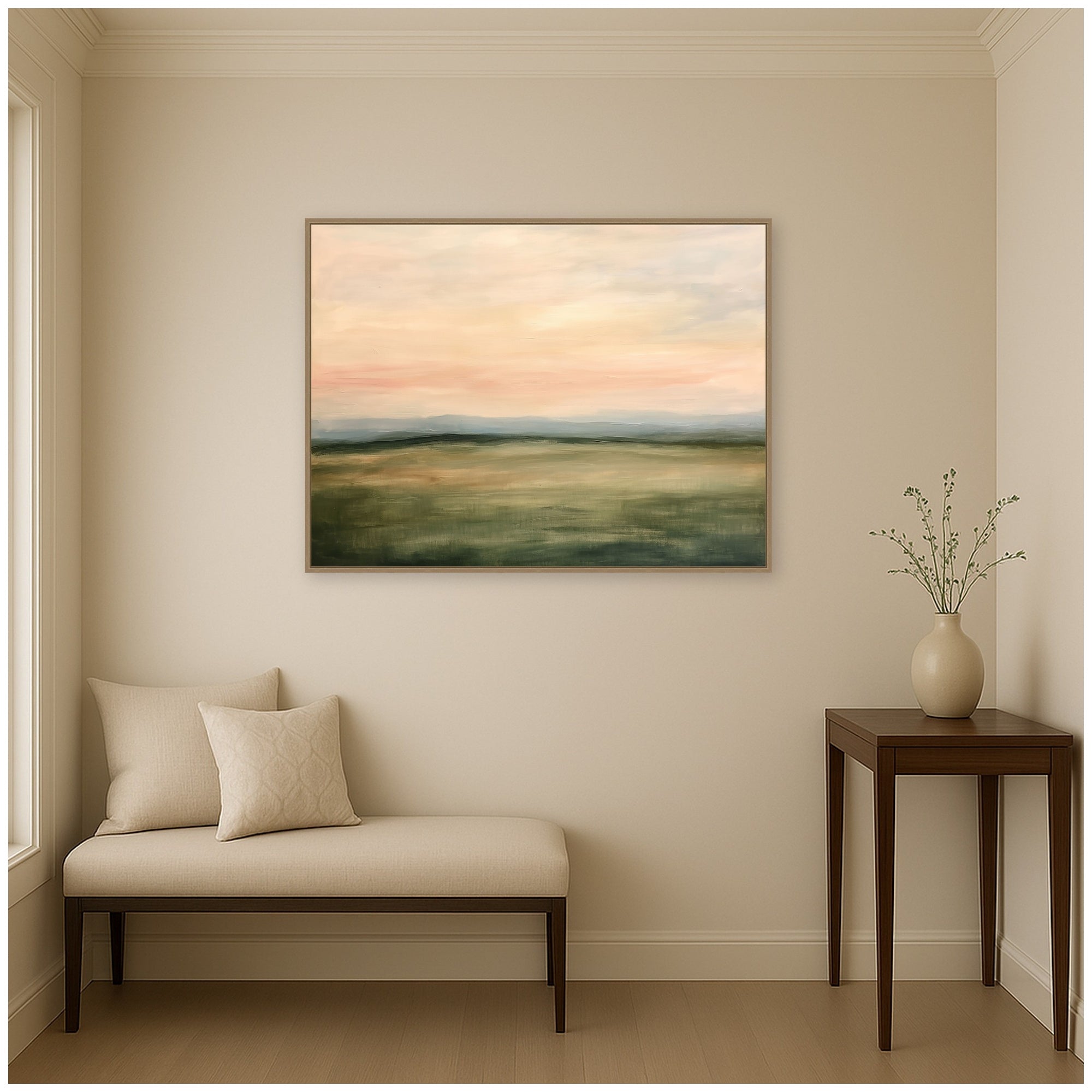 Framed Canvas 42x32 Sylvie Dark Gold 6