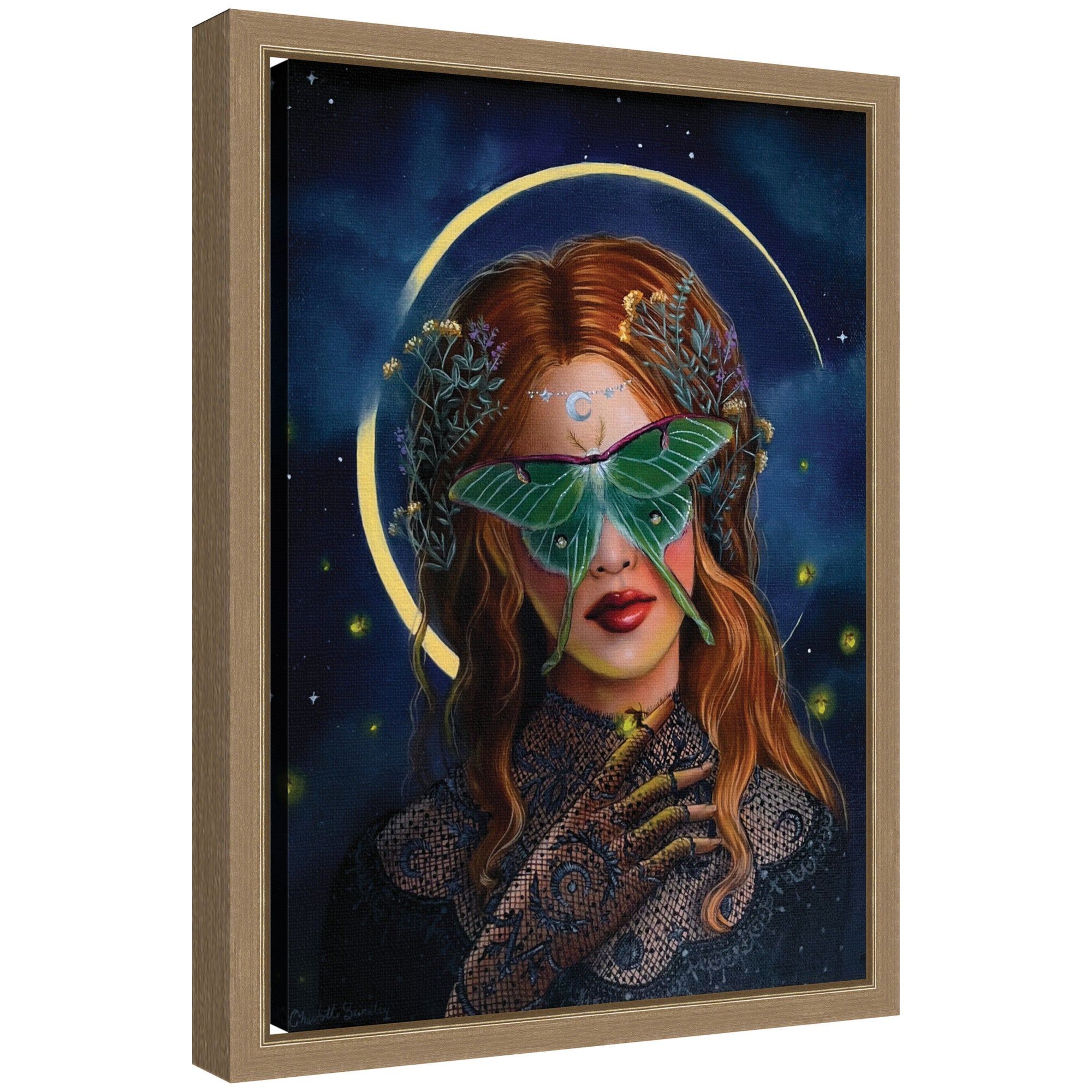Framed Canvas 10x13 Sylvie Dark Gold 1