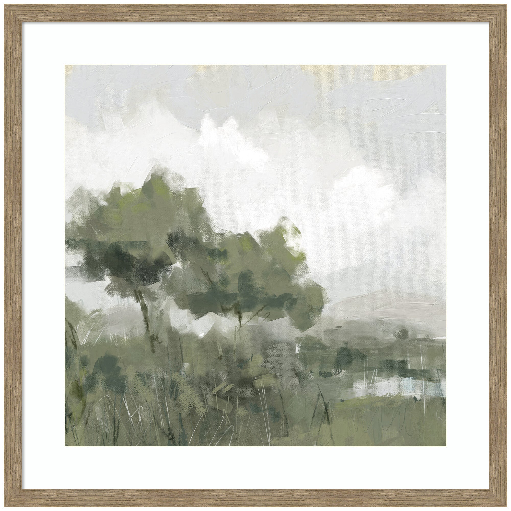 Shades of Olive No. 1 by Mary Sparrow Framed Wall Art Print