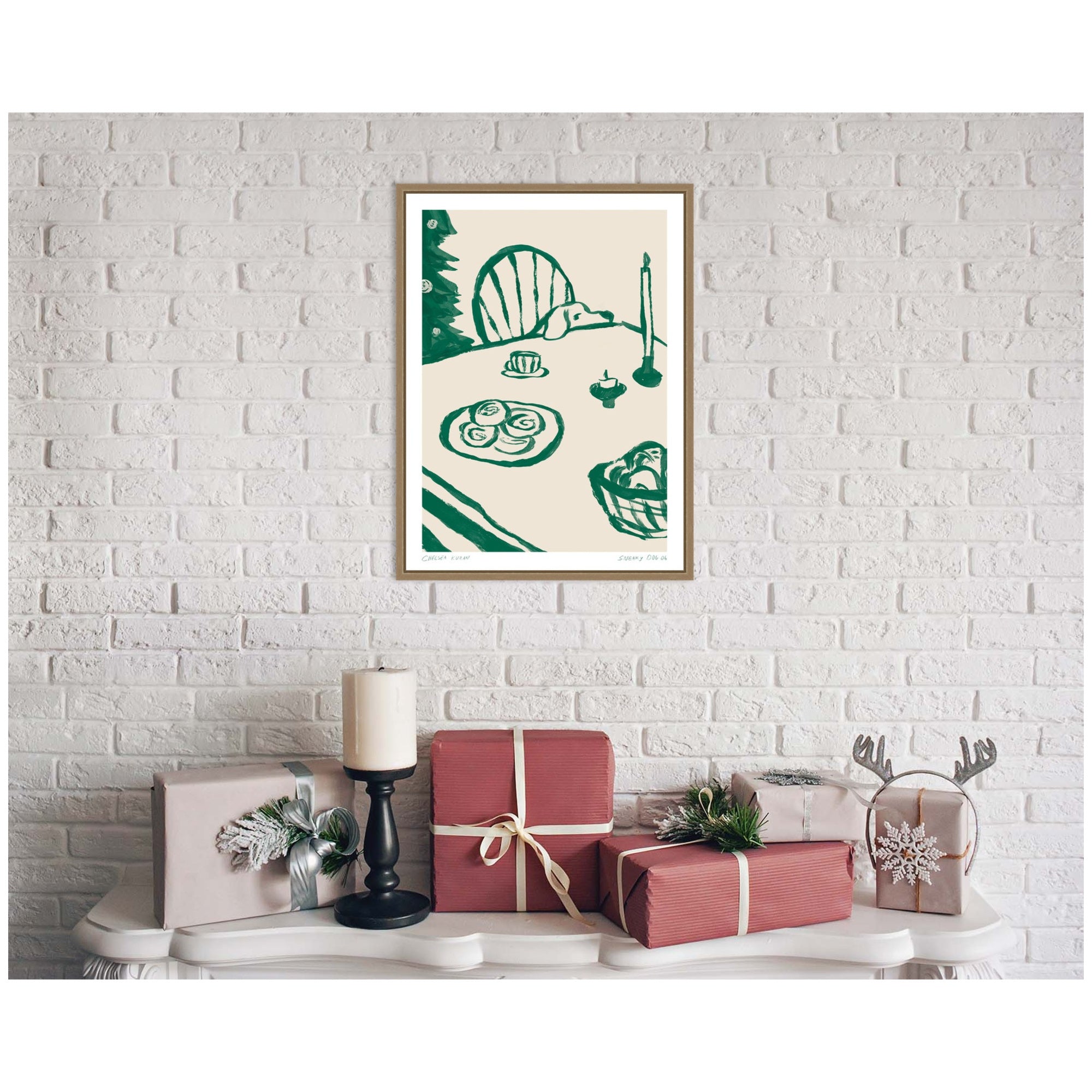 Framed Canvas Sylvie Dark Gold 18x24 5