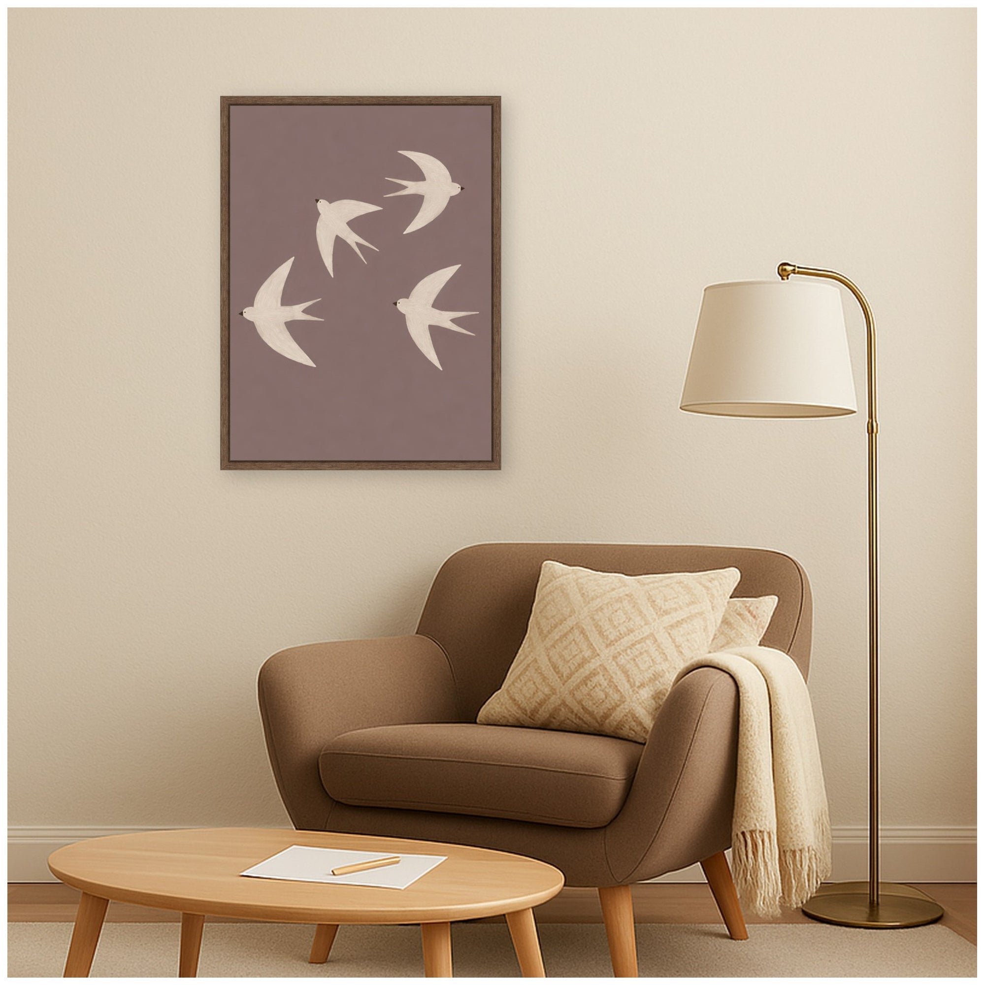 Framed Canvas 18x24 Sylvie Walnut 6
