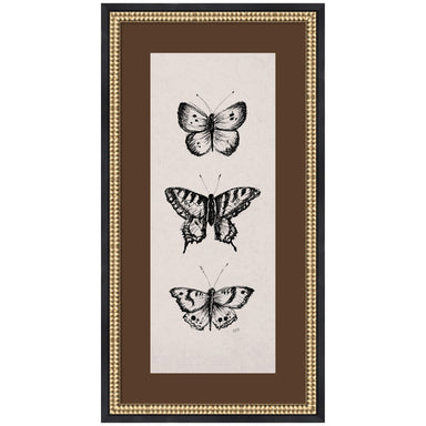 Framed Art 14x26 Brown Matted to 8x20 Castellan Black 1