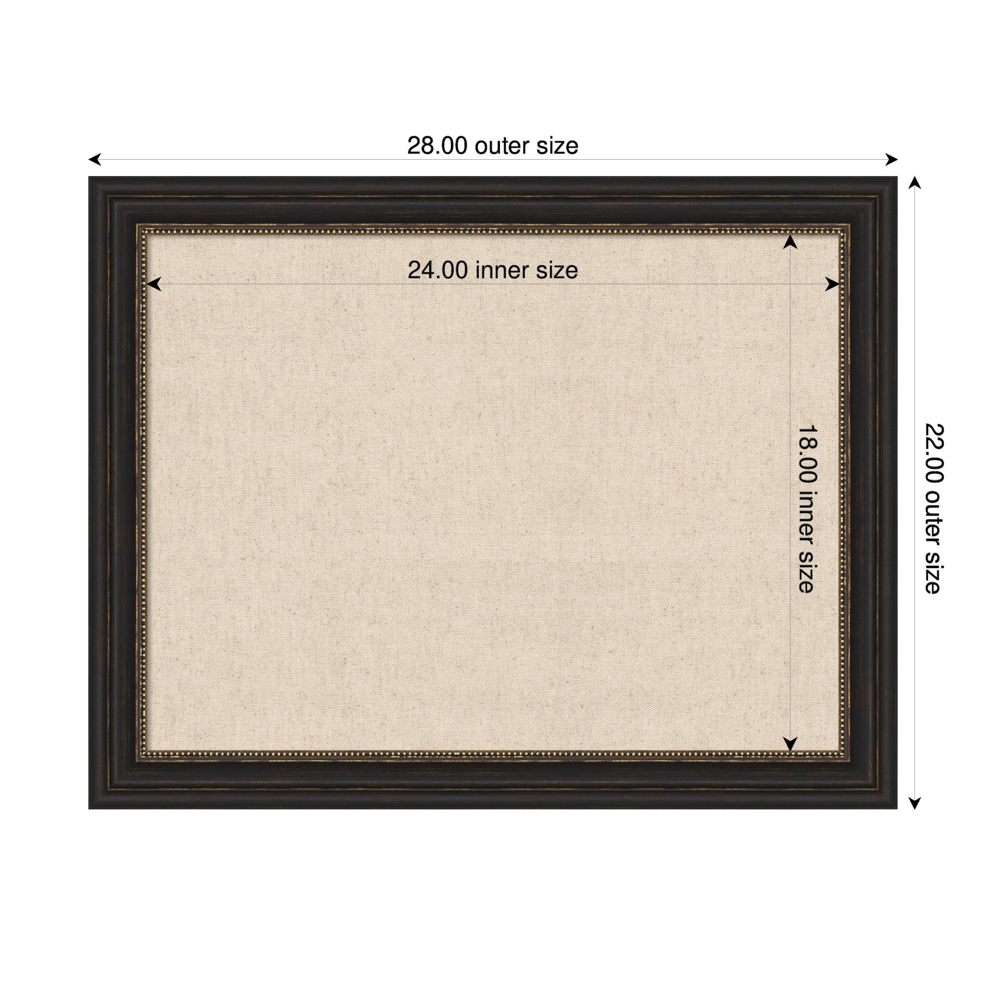 Pinboard 28x22 Accent Bronze Narrow 2
