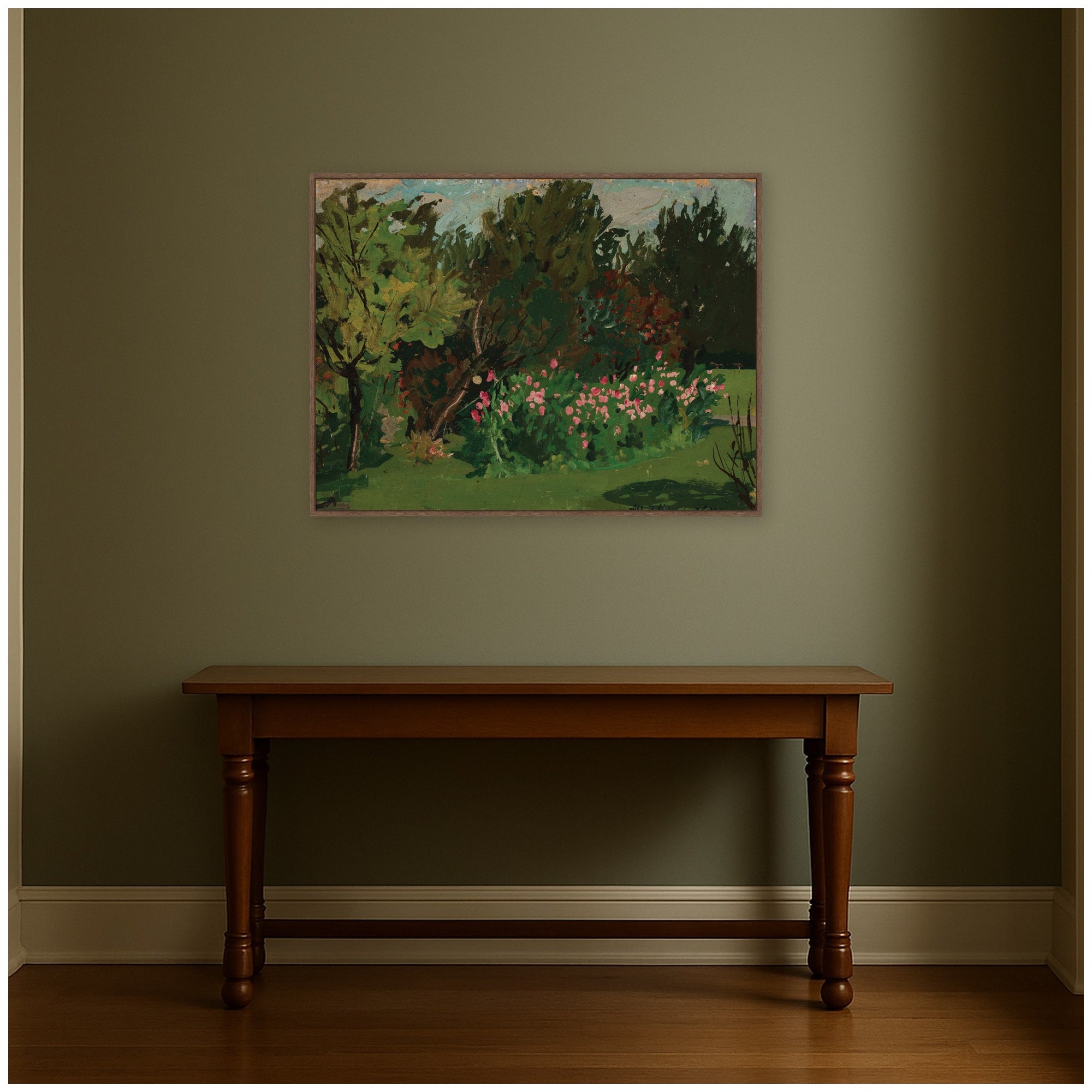 Framed Canvas 42x32 Sylvie Walnut 6
