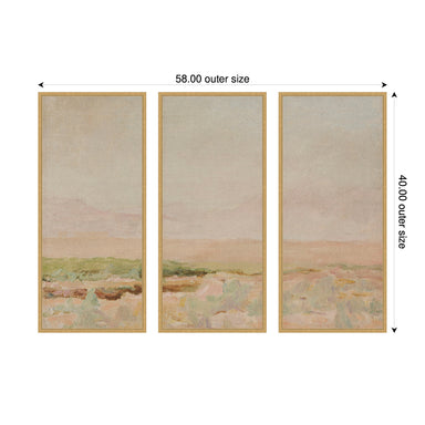 Art Set Sylvie Bright Gold 3 Piece Set 18x40 2