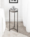 Drink Table Clear Pewter 9x9x23 6
