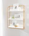 Accent Shelf White Gold 18x28x7 6
