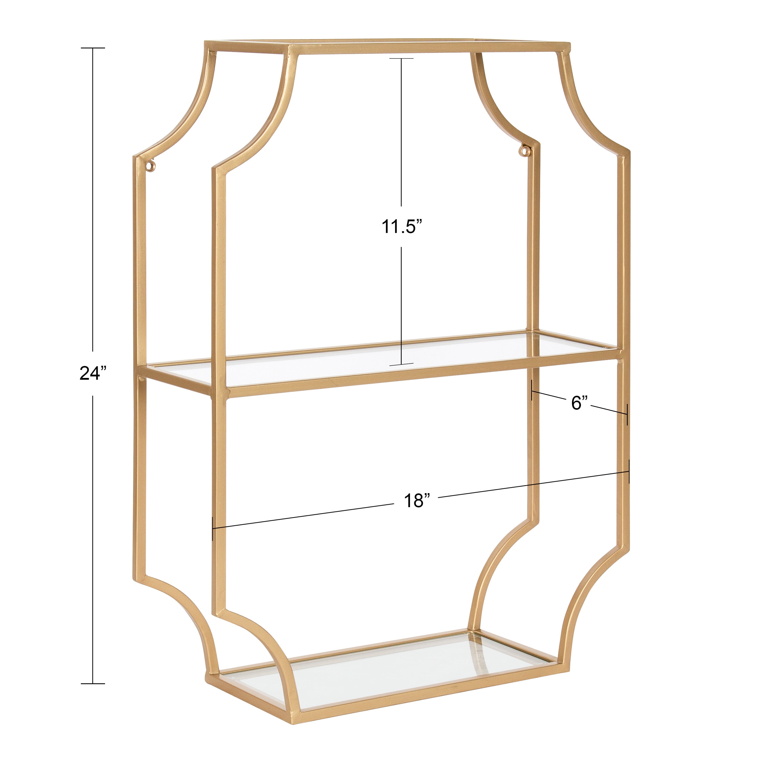 Accent Shelf Gold 18x24 2