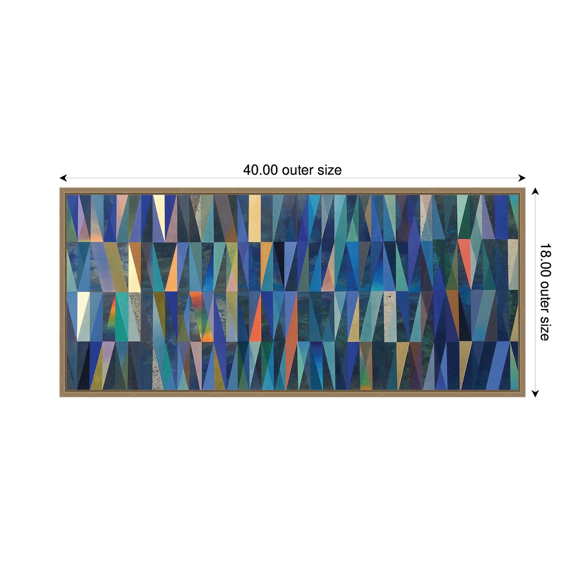 Framed Canvas 40x18 Sylvie Dark Gold 2