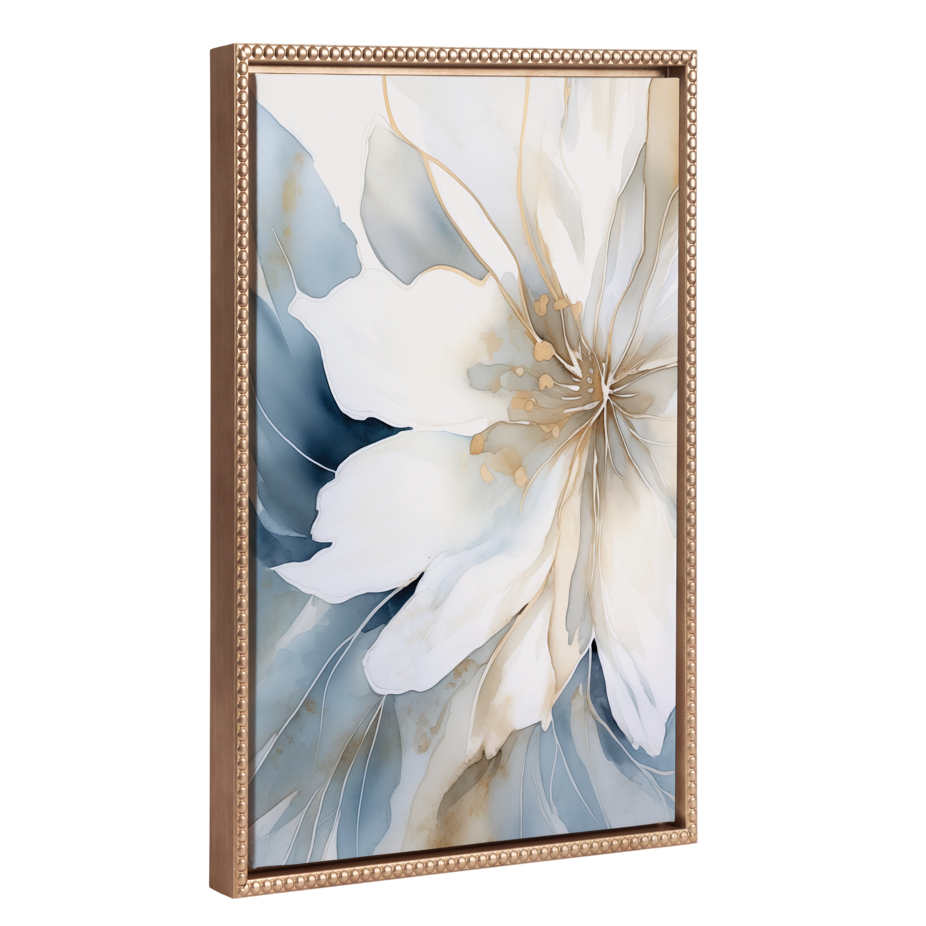 Framed Canvas 18x24 Sylvie Beaded Dark Gold 1