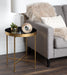 Side Table Black Gold 18.25x18.25x22 7