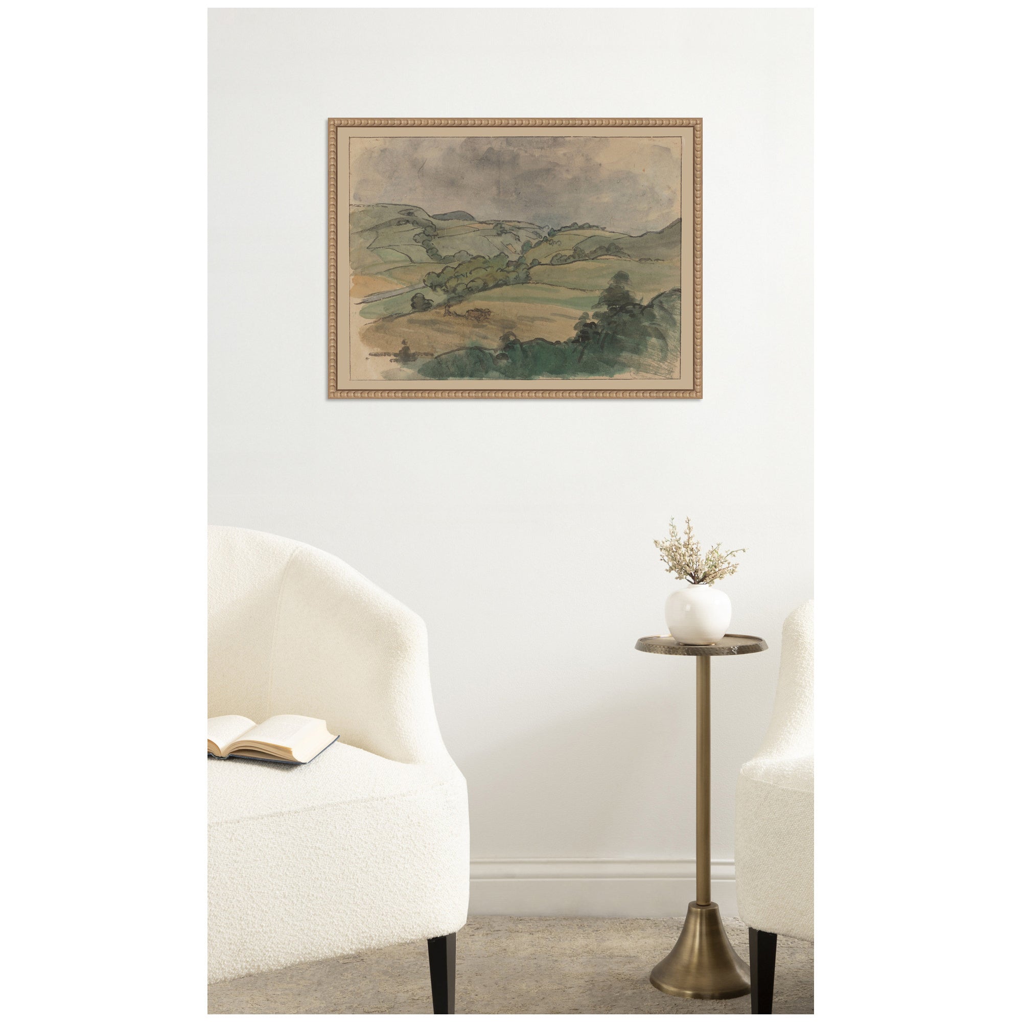 Framed Canvas 24x18 Sylvie Beaded Rustic Natural 5