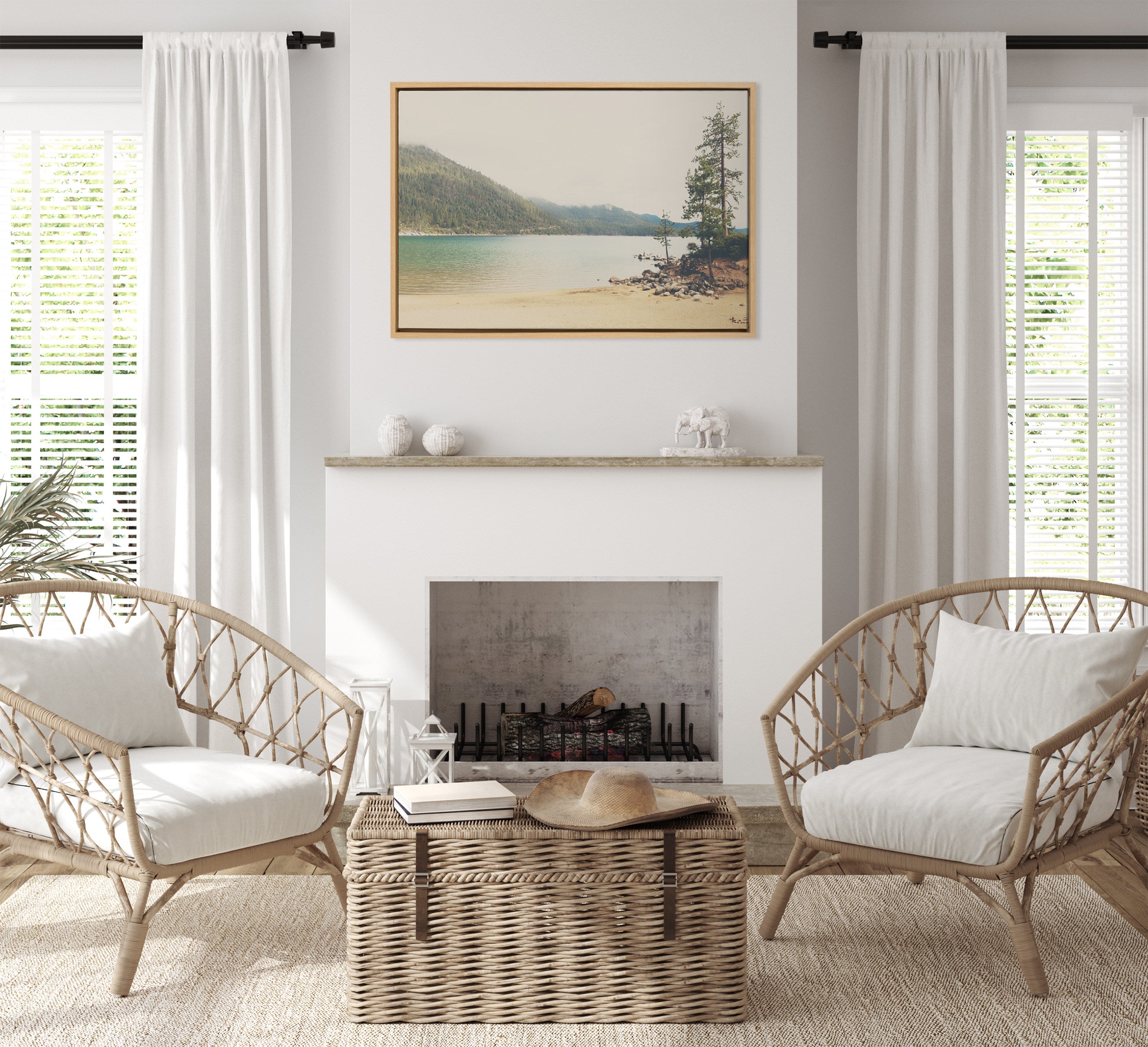 Framed Canvas Sylvie Natural 23x33 6