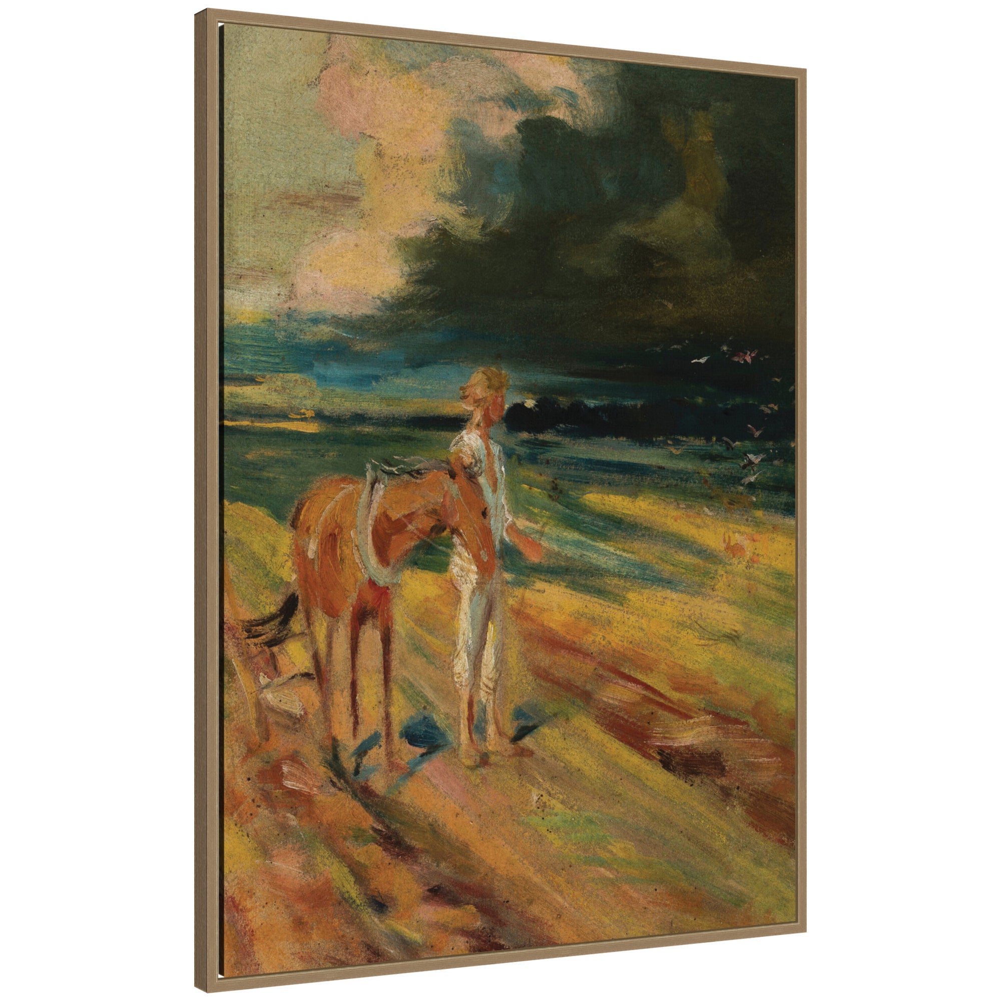 Framed Canvas 28x38 Sylvie Dark Gold 1