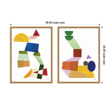 Art Set Sylvie Natural 2 Piece Set 18x24 2