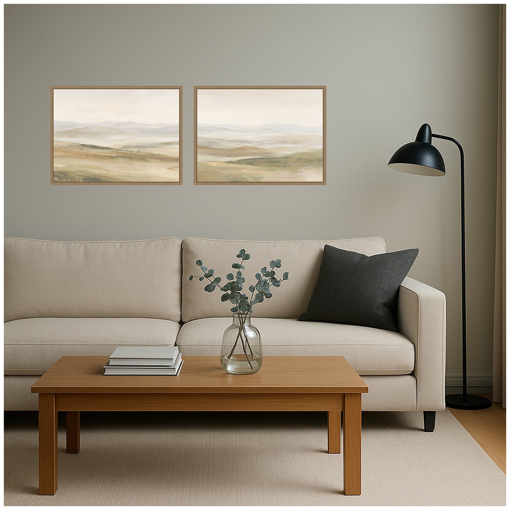 Art Set 2 Piece Set 18x24 Sylvie Dark Gold 6