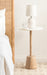 Side Table White Natural Beige 14x14x24 7