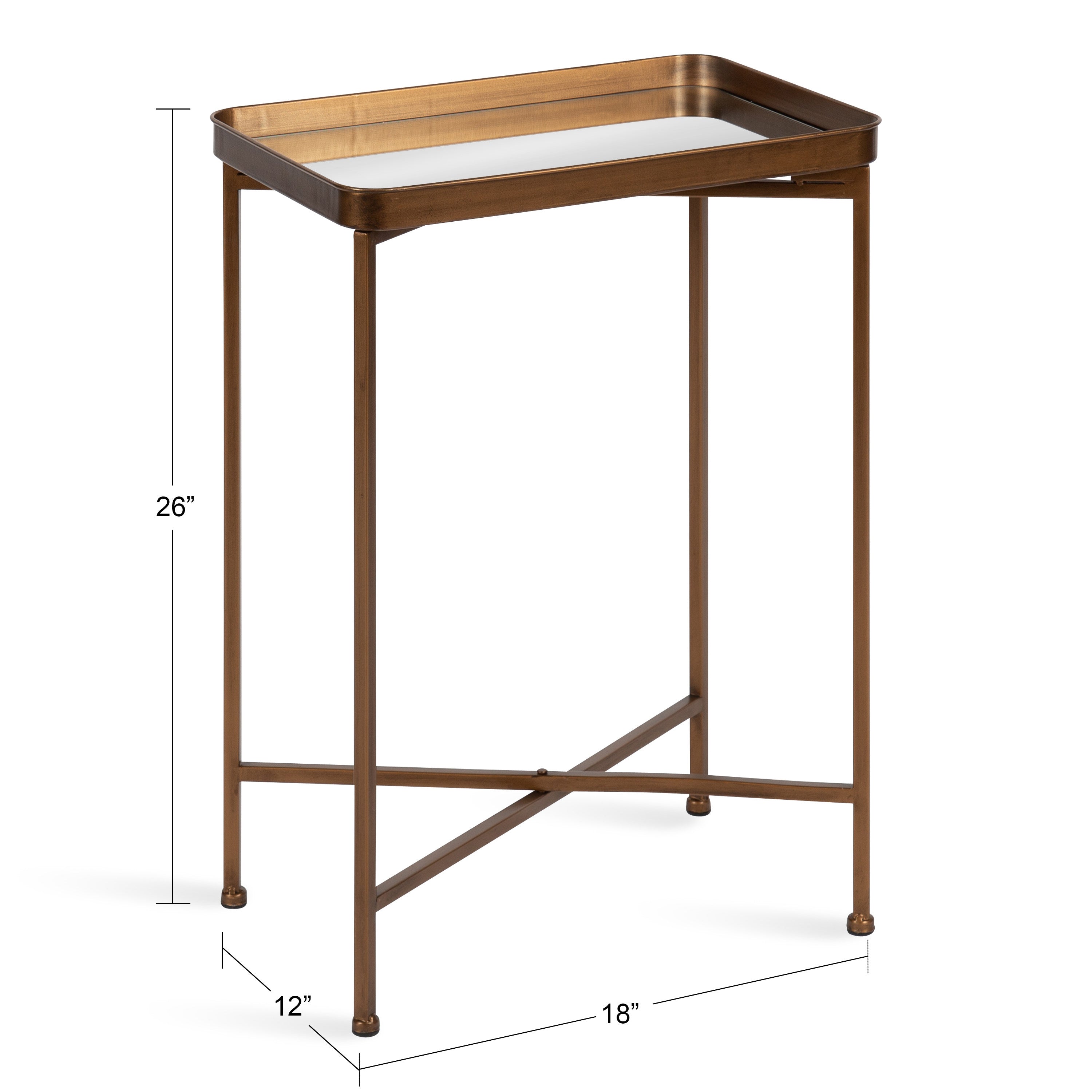 Side Table Bronze 18x12x26 2