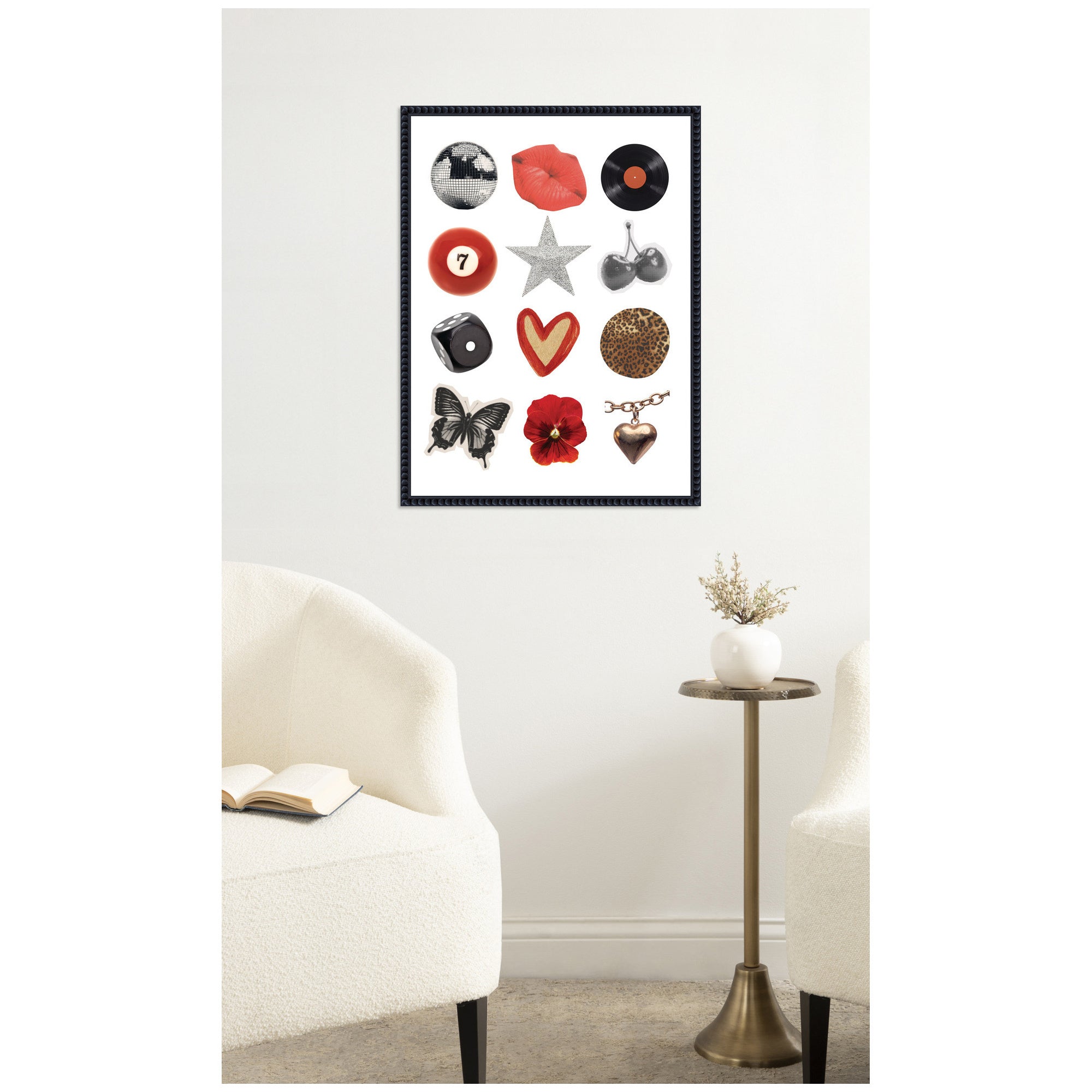 Cool Girl Collage by Megan Ryan Framed Canvas Wall Art Print