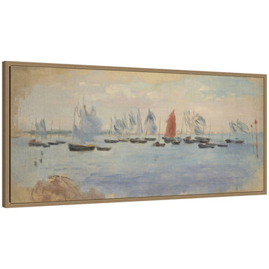 Framed Canvas 40x18 Sylvie Dark Gold 1
