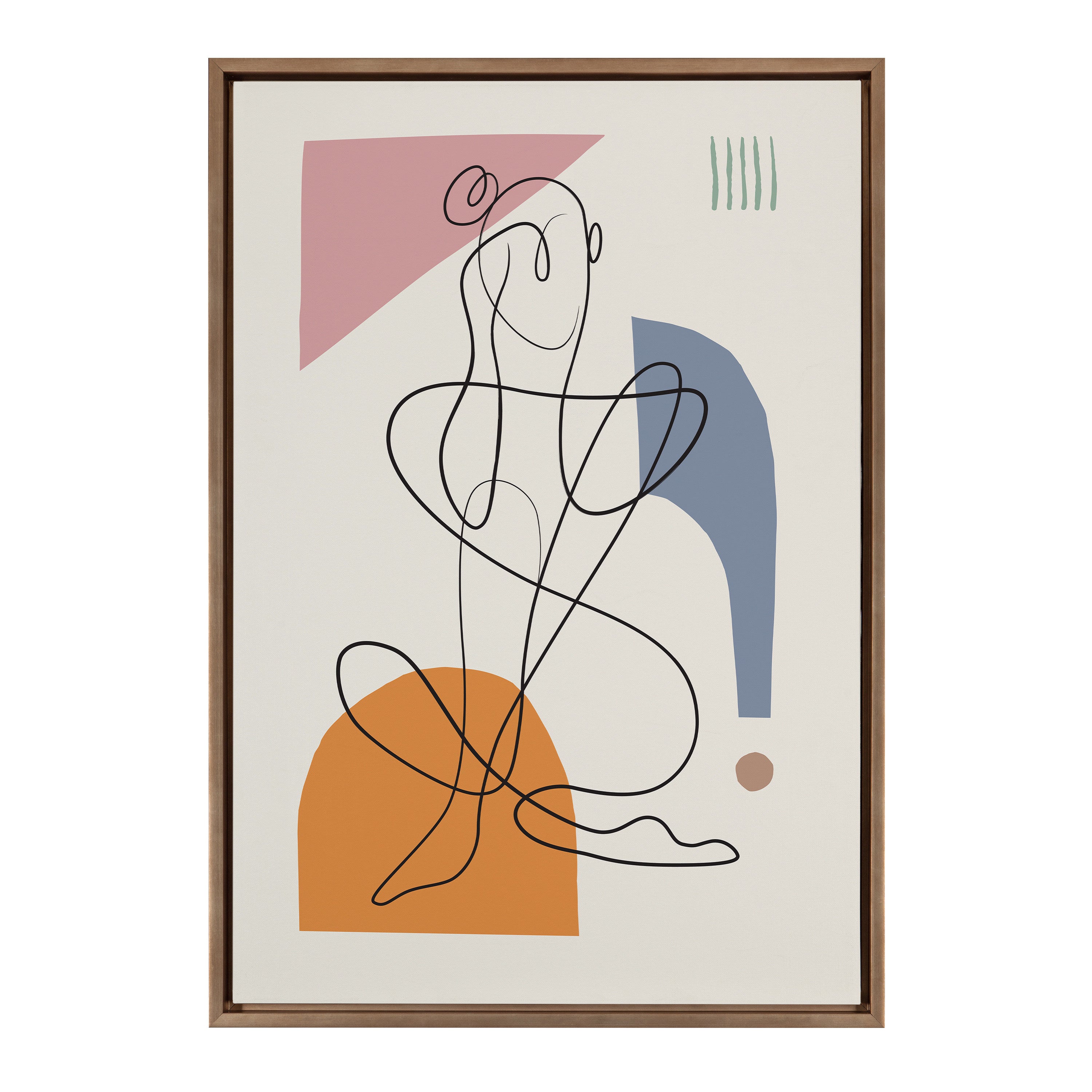 Framed Canvas Sylvie Dark Gold 23x33 1