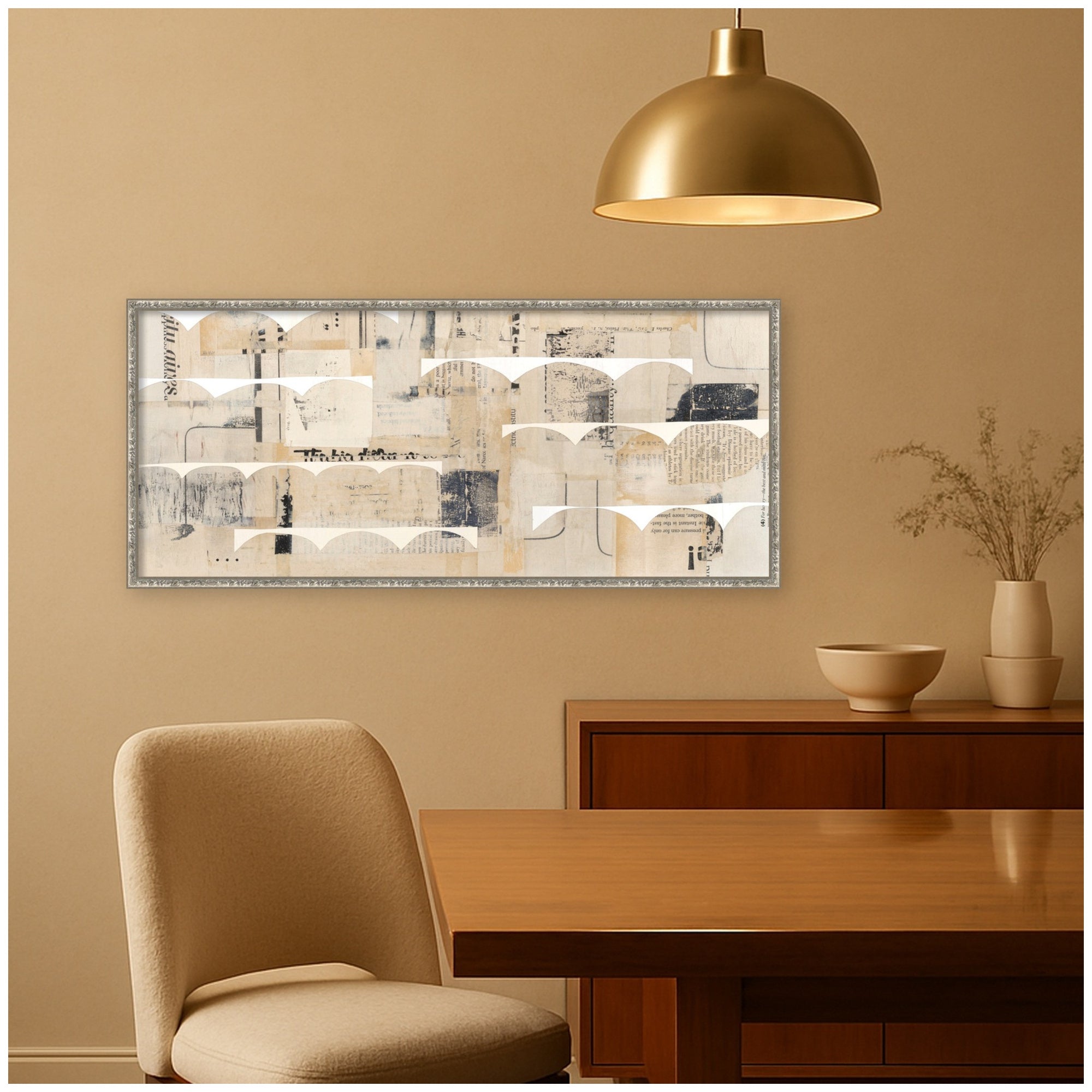 Revolved Half Moon Panel by Felicia Dadak Framed Mounted Canvas Wall Art Print